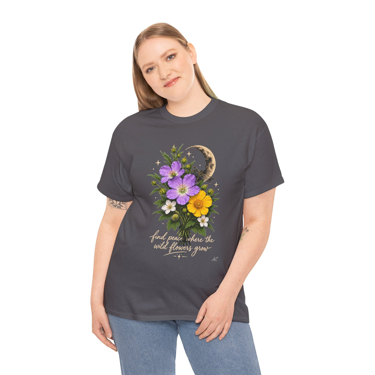 Floral Moon Graphic Tee — Same Moon Sisters product image