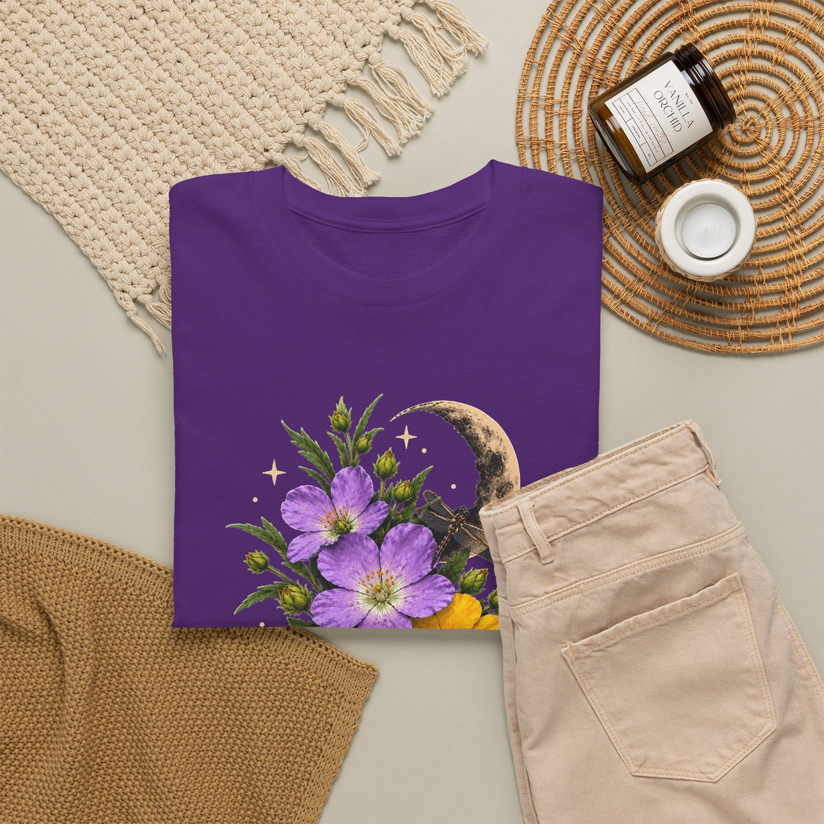 Floral Moon Graphic Tee — Same Moon Sisters product image