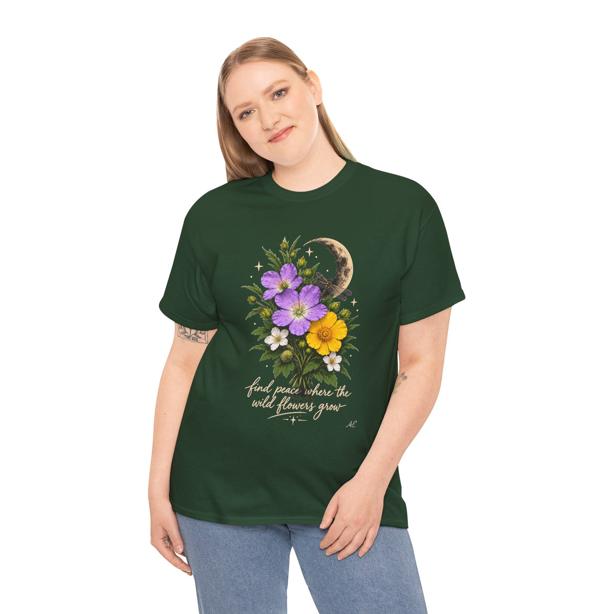 Floral Moon Graphic Tee — Same Moon Sisters product image