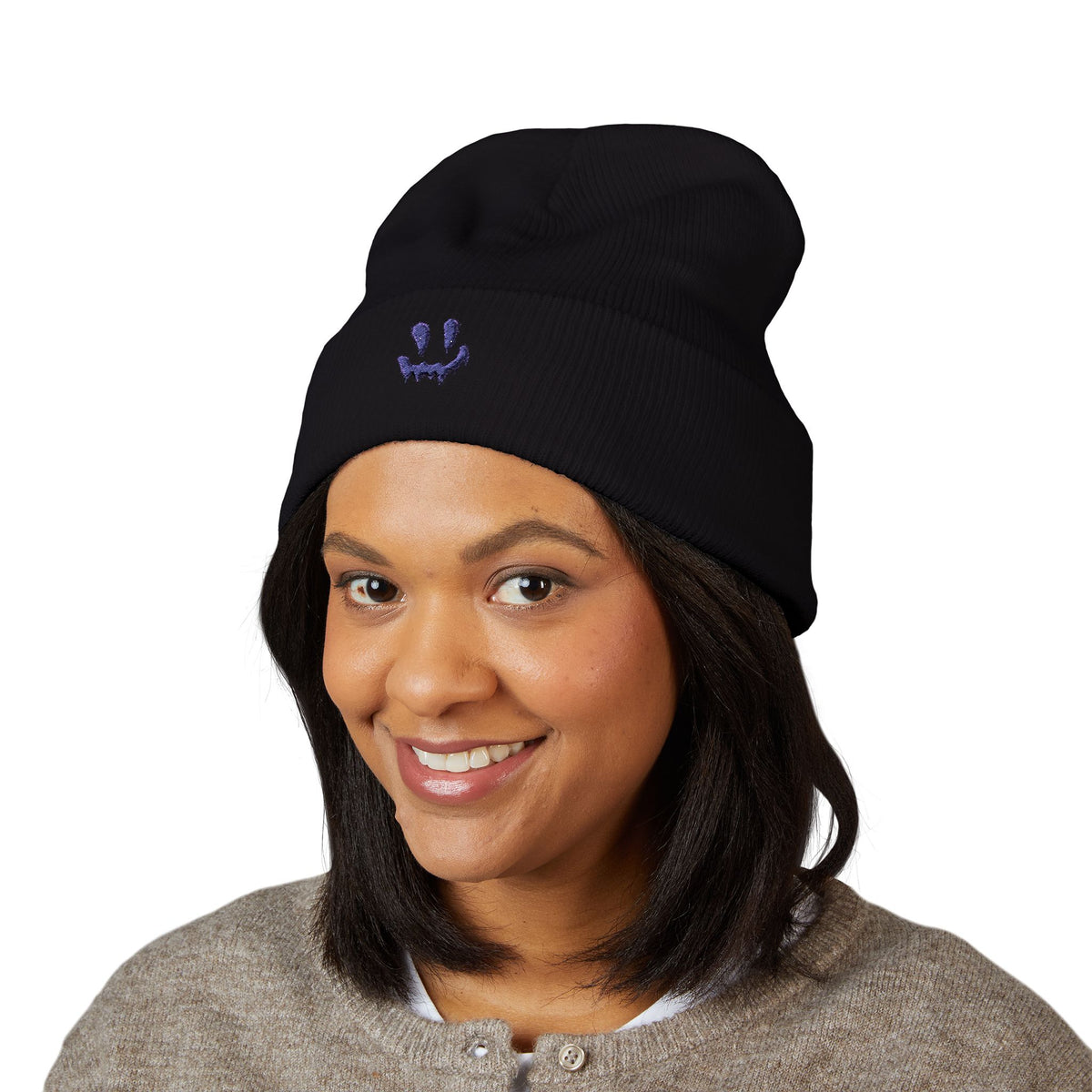 SMILE Cuffed Beanie — Scout — Same Moon Sisters product image