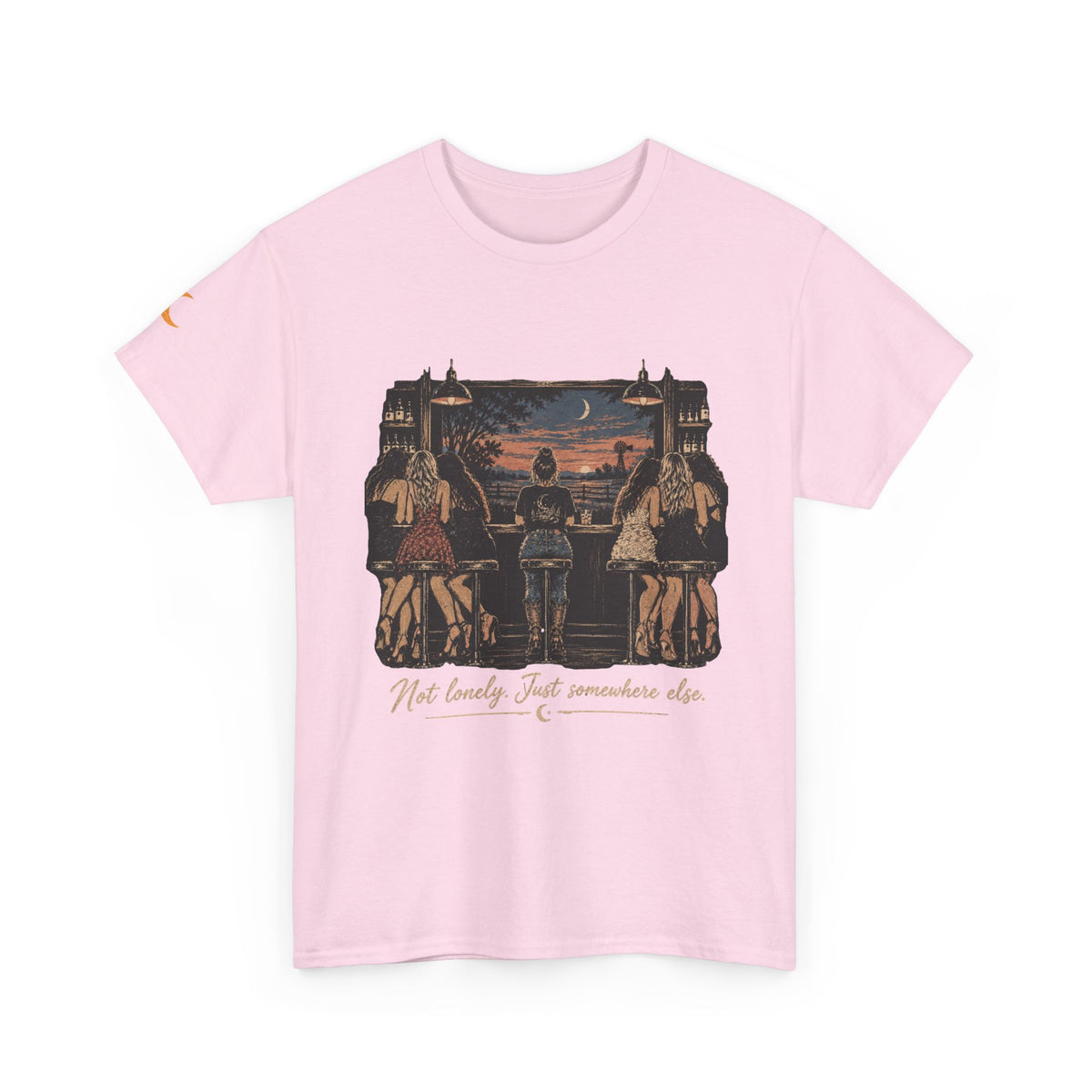 Not Lonely, Just Somewhere Else — Vintage Graphic Tee — Same Moon Sisters product image