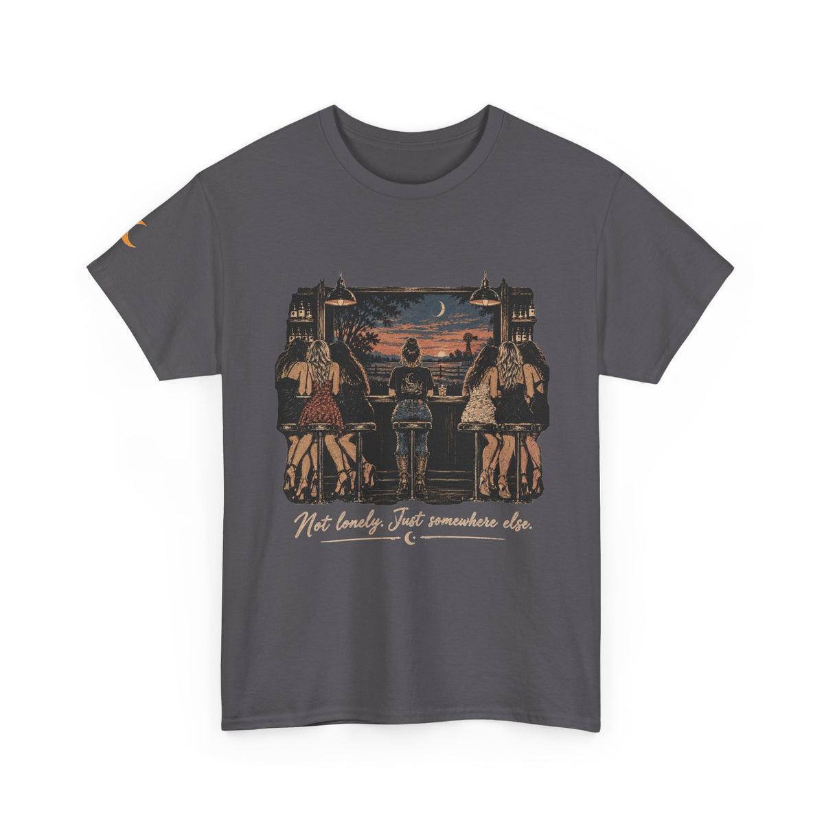 Not Lonely, Just Somewhere Else — Vintage Graphic Tee — Same Moon Sisters product image